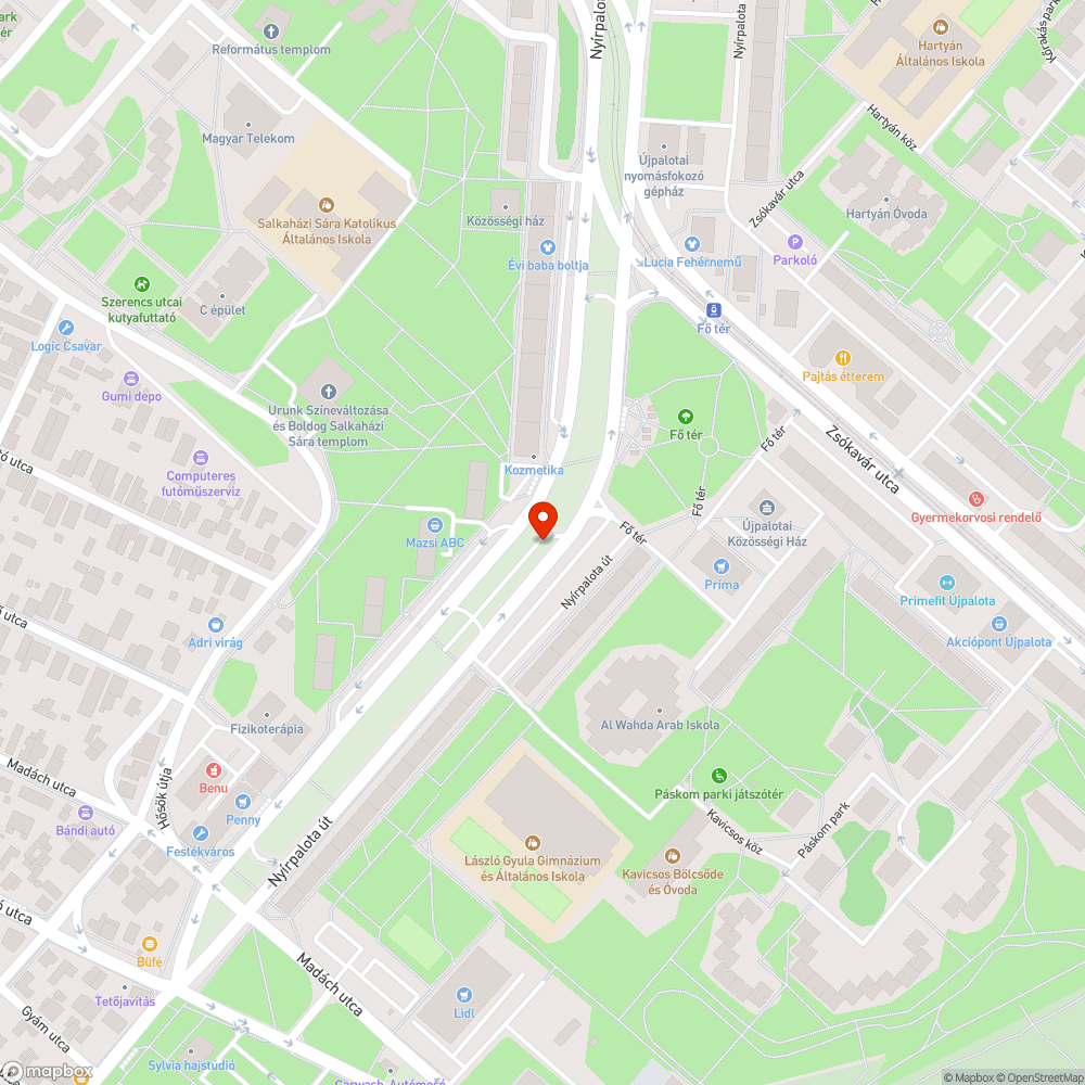 Elhagyatott jármű bejelentés helye