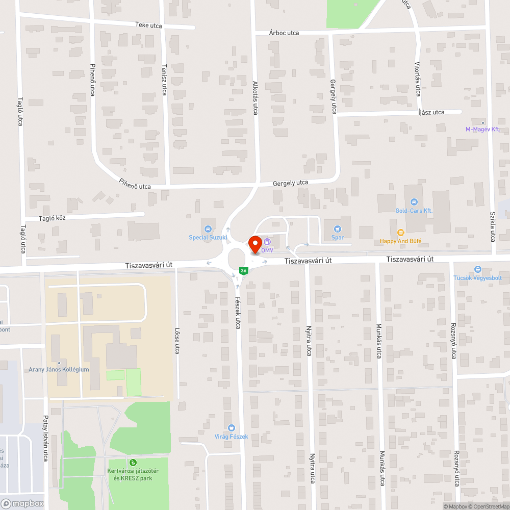 Kátyús körforgalom bejelentés helye