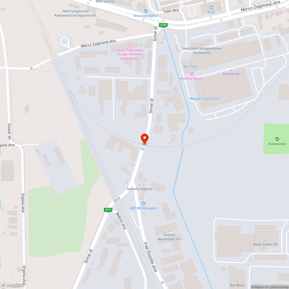 Vasúti átjáró probléma bejelentés helye