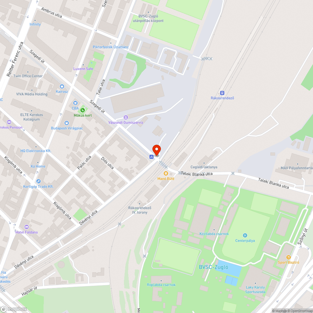 Rákosrendező megálló bejelentés helye