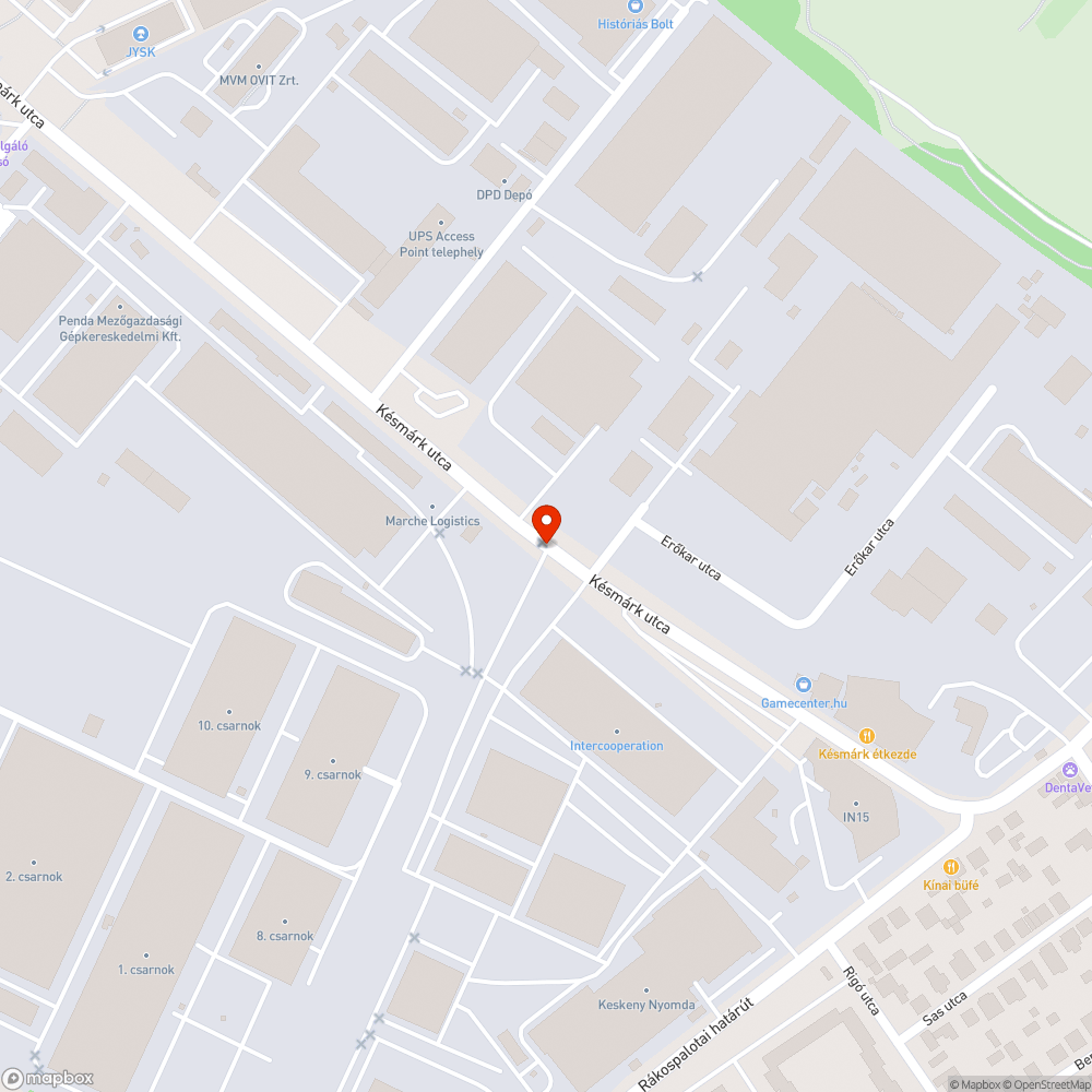 Sehova nem vezető ipari vágány bejelentés helye