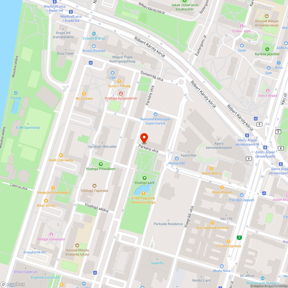 Párkány utca 47. előtti virágládák visszahelyezése bejelentés helye