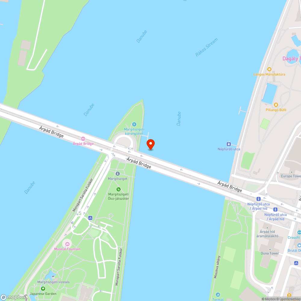 Lócitrom az Árpád híd kerékpárútján bejelentés helye