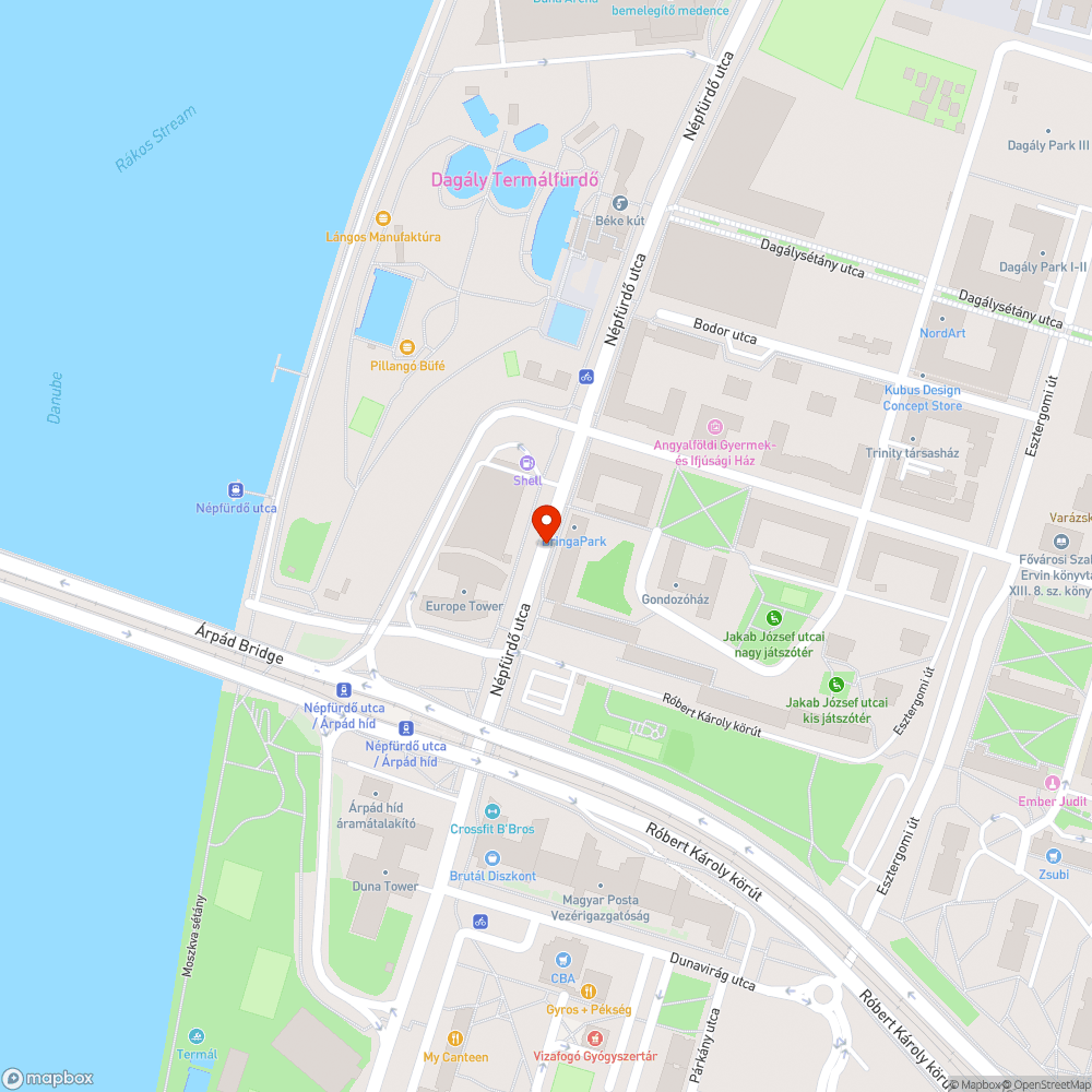 Nem működő utcai lámpa bejelentés helye