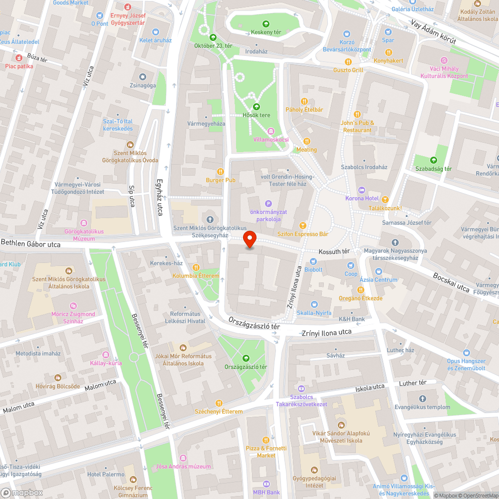 Hibás fedlap - Bethlen G. bejelentés helye