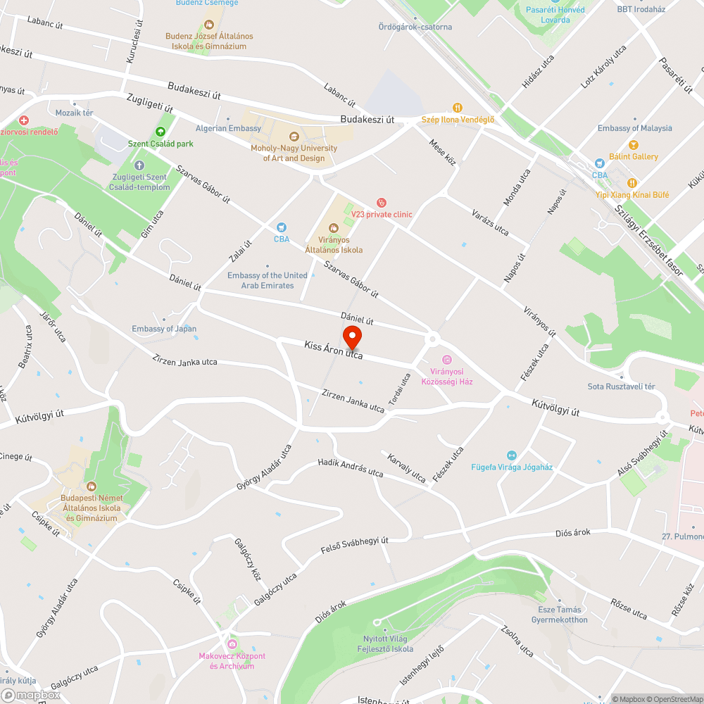 Nincs közvilágítás a Kiss Áron utcában bejelentés helye