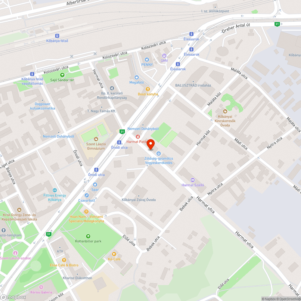 Padok bejelentés helye