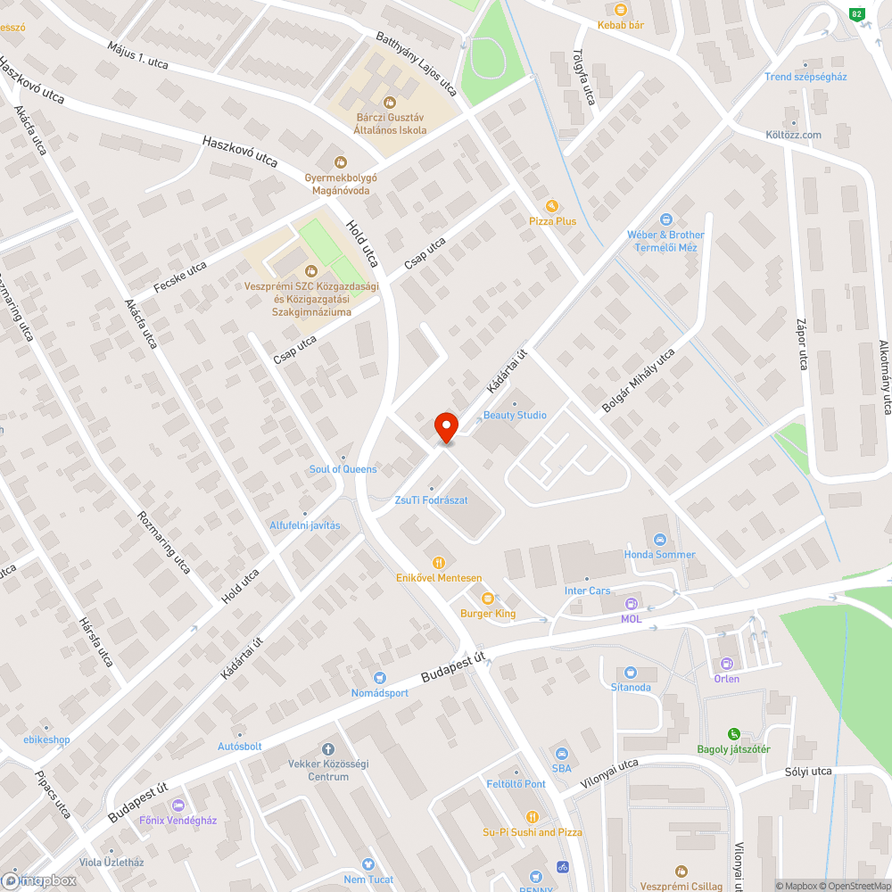 Közterületen parkoló autó bejelentés helye