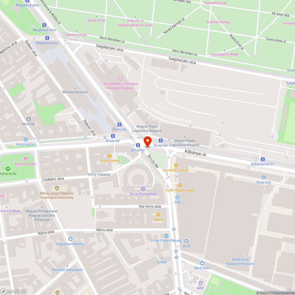 Közműszekrény által nehezített kerékpáros közlekedés bejelentés helye