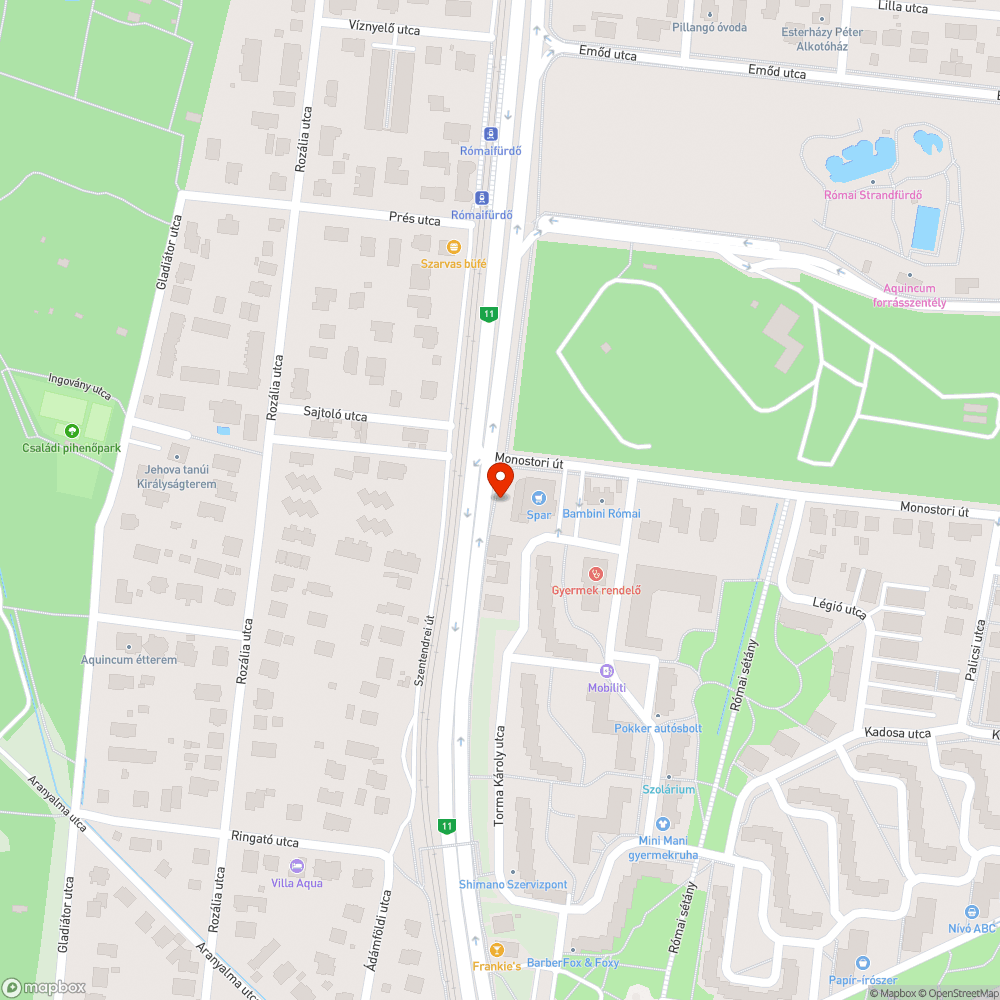 Megszűnt jóga stúdió - bontandó tábla bejelentés helye