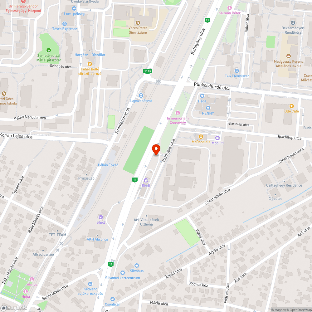 Megszűnt étterem - bontandó tábla bejelentés helye