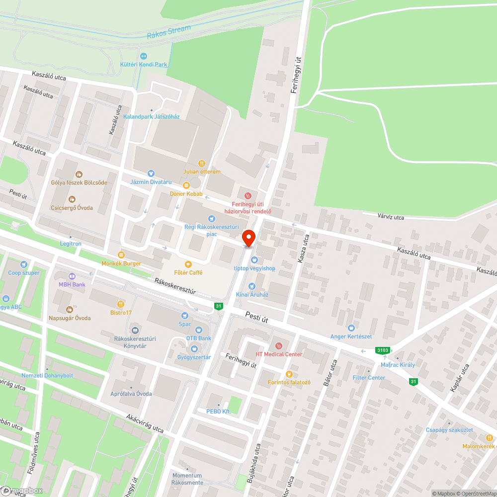 Régi piac! bejelentés helye