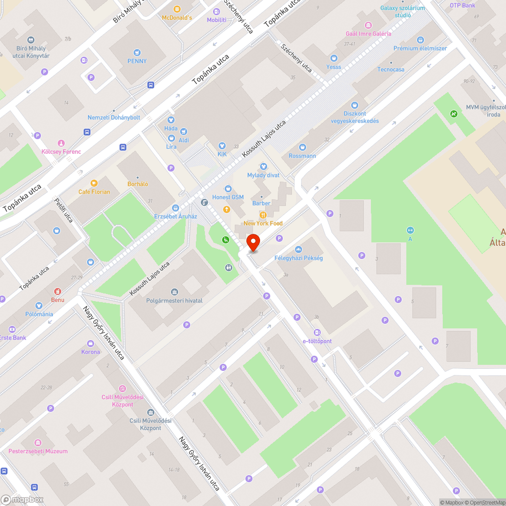 Megdőlt tábla bejelentés helye