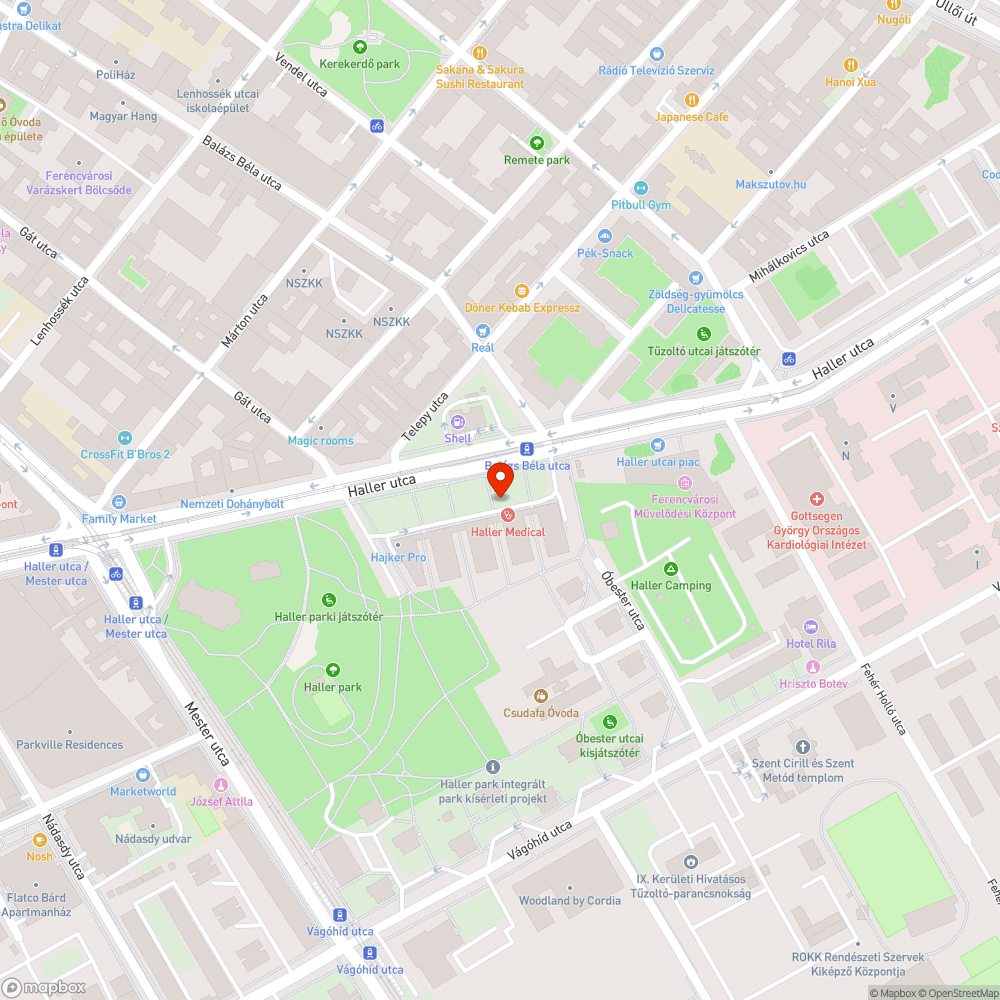 Nem működő lámpák - Haller u. bejelentés helye