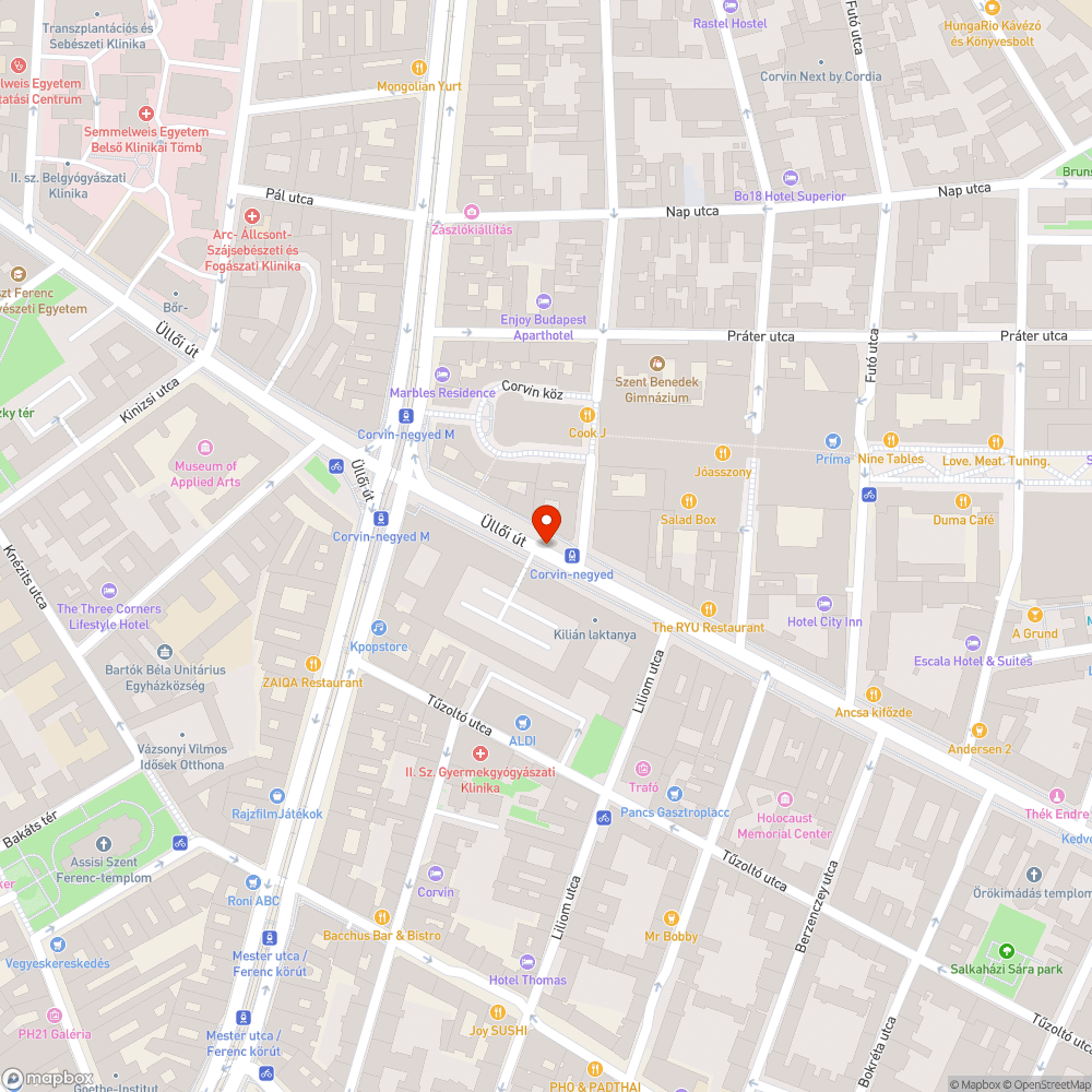 Kidöntött poller bejelentés helye