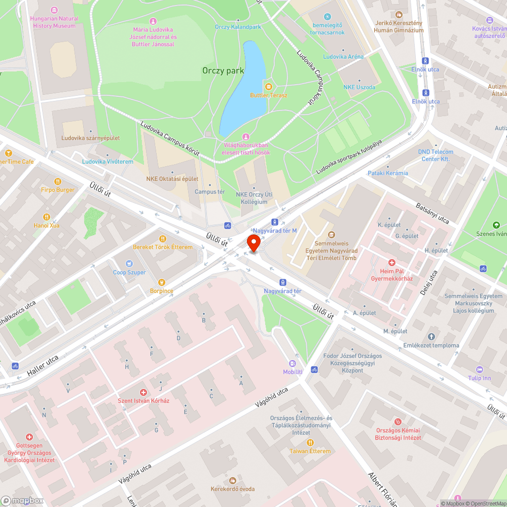 Megdőlt közlekedési lámpa bejelentés helye