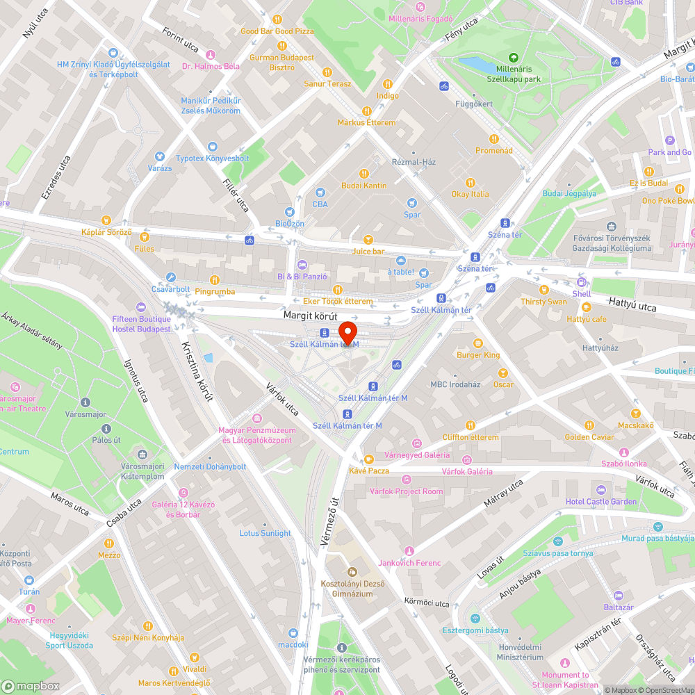 Hunyorgó kijáratjelző - Széll Kálmán tér bejelentés helye