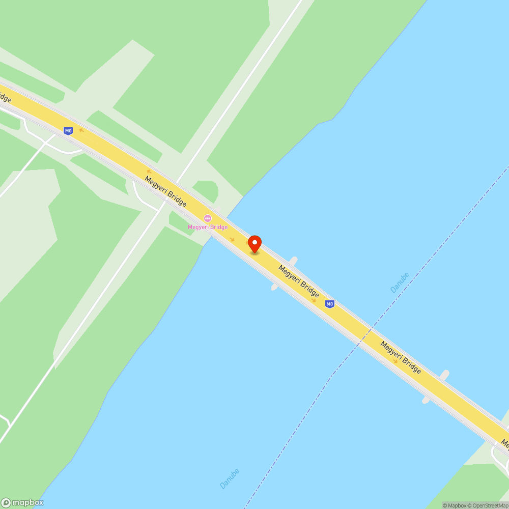 Több lámpa kiégett a Megyeri hídon bejelentés helye