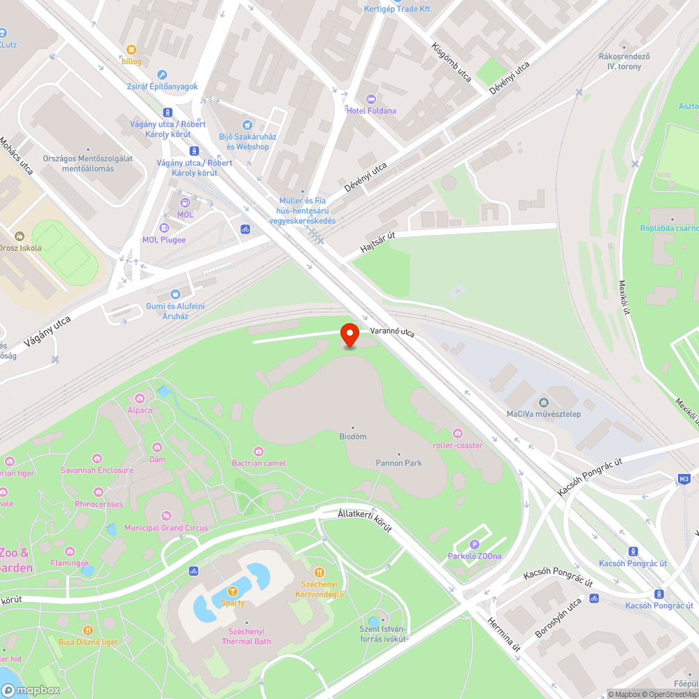 Fényszennyező Biodóm bejelentés helye