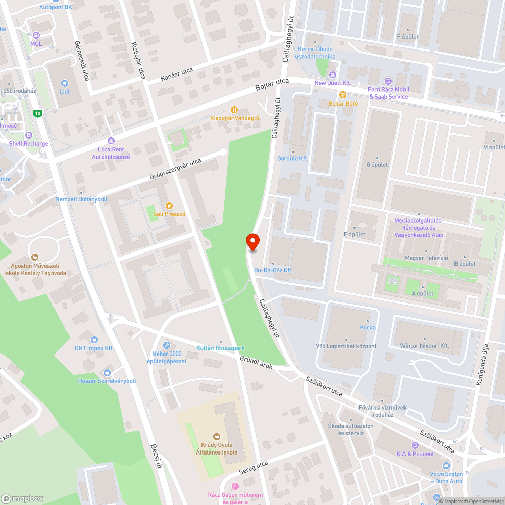 Kátyú az úttest szélén bejelentés helye