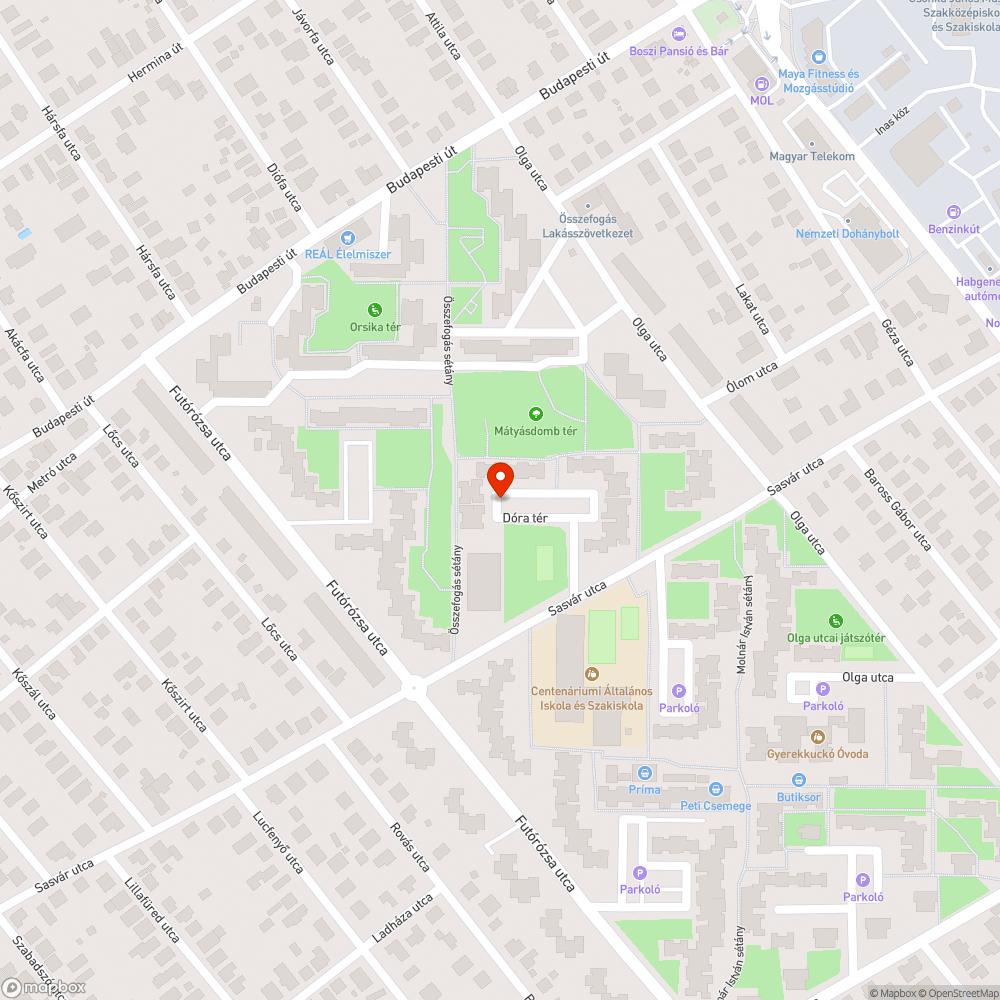 Elhagyott jármű bejelentés helye