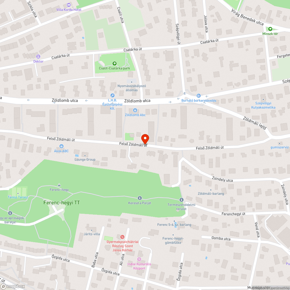 Tönkretett járda bejelentés helye