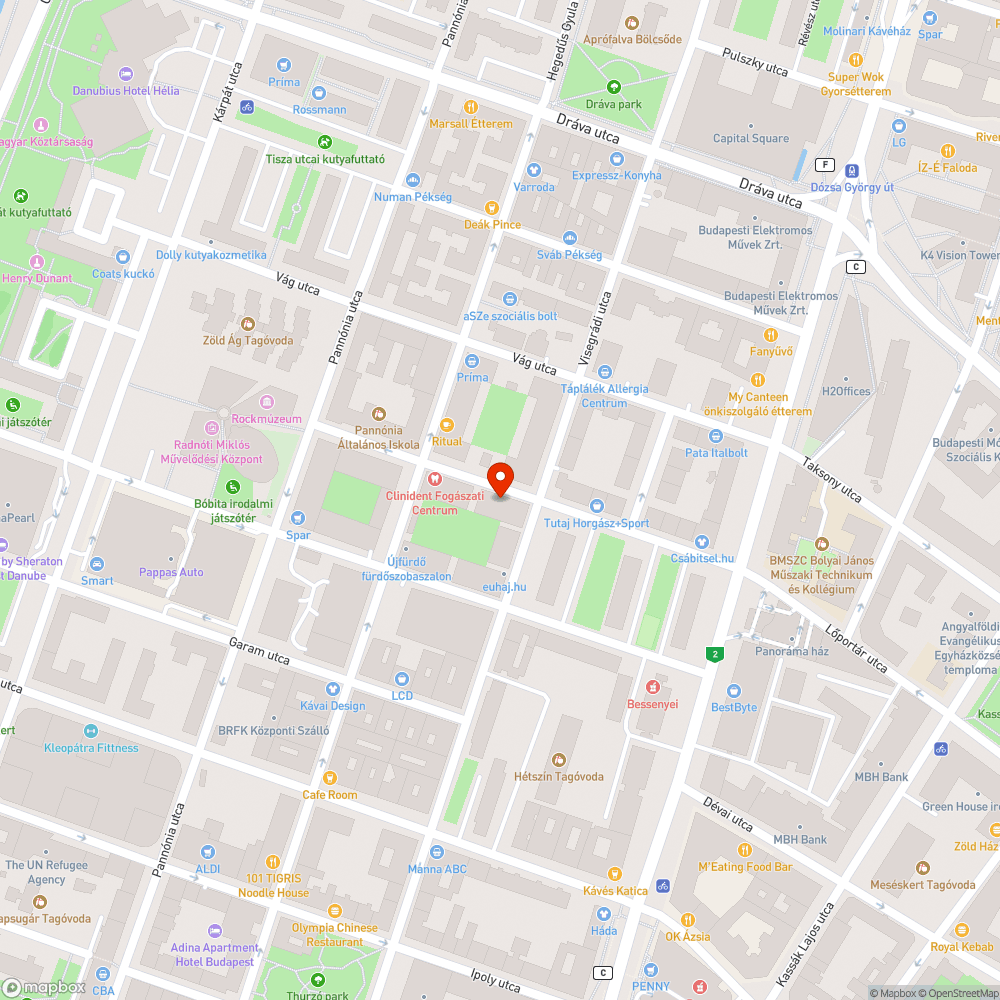 Kiszáradt fa bejelentés helye