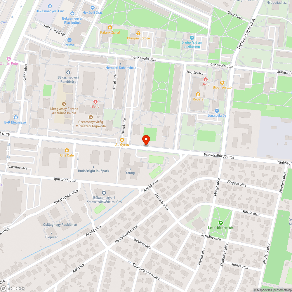 Elhagyott jármű bejelentés helye