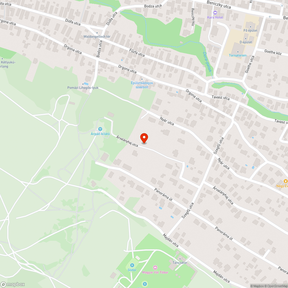 Teljes utca sötétségben bejelentés helye