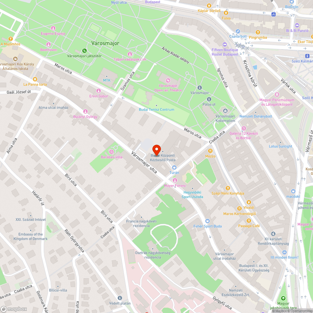 Mély süllyedés és repedés a Városmajor utcában bejelentés helye