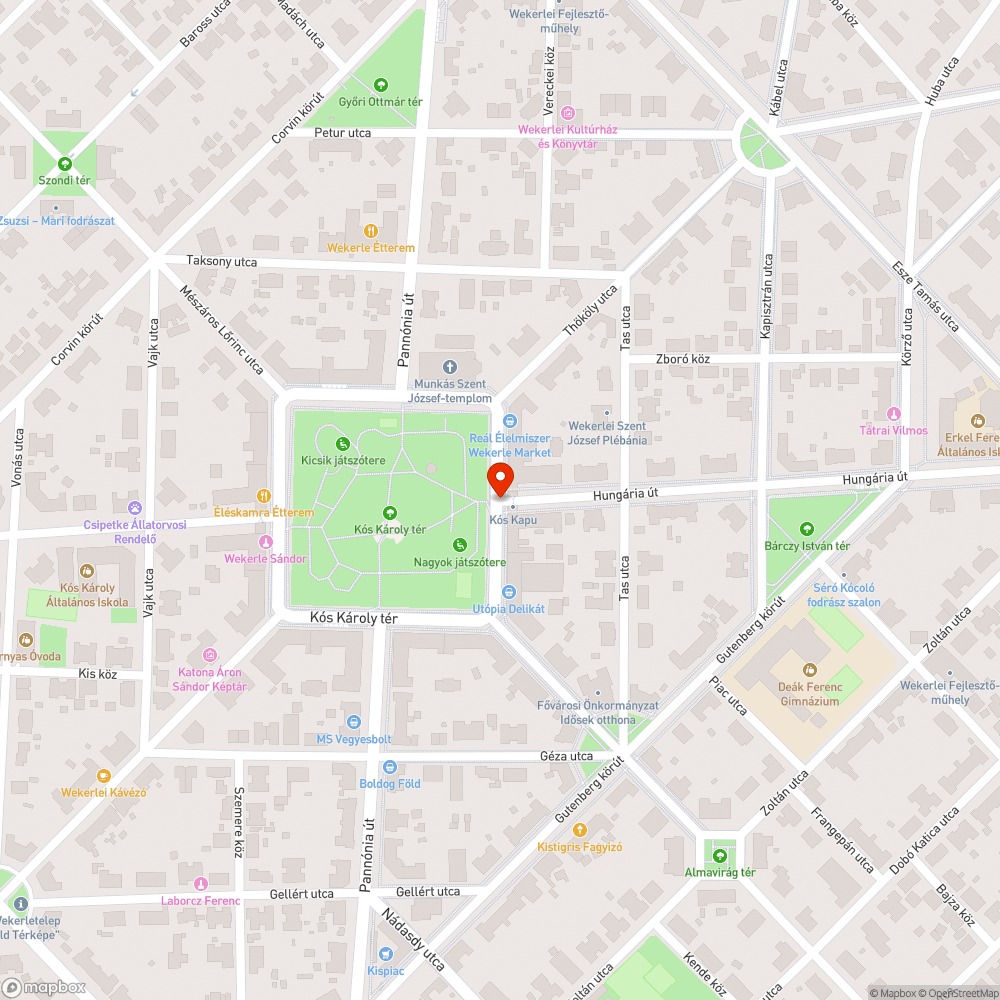 Szemét - Kós K. bejelentés helye