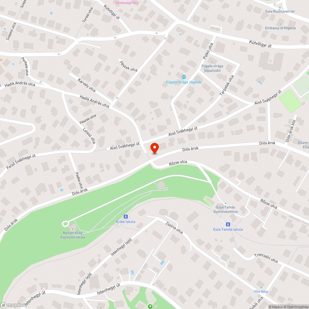 Elhagyott roncs - Diós árok bejelentés helye