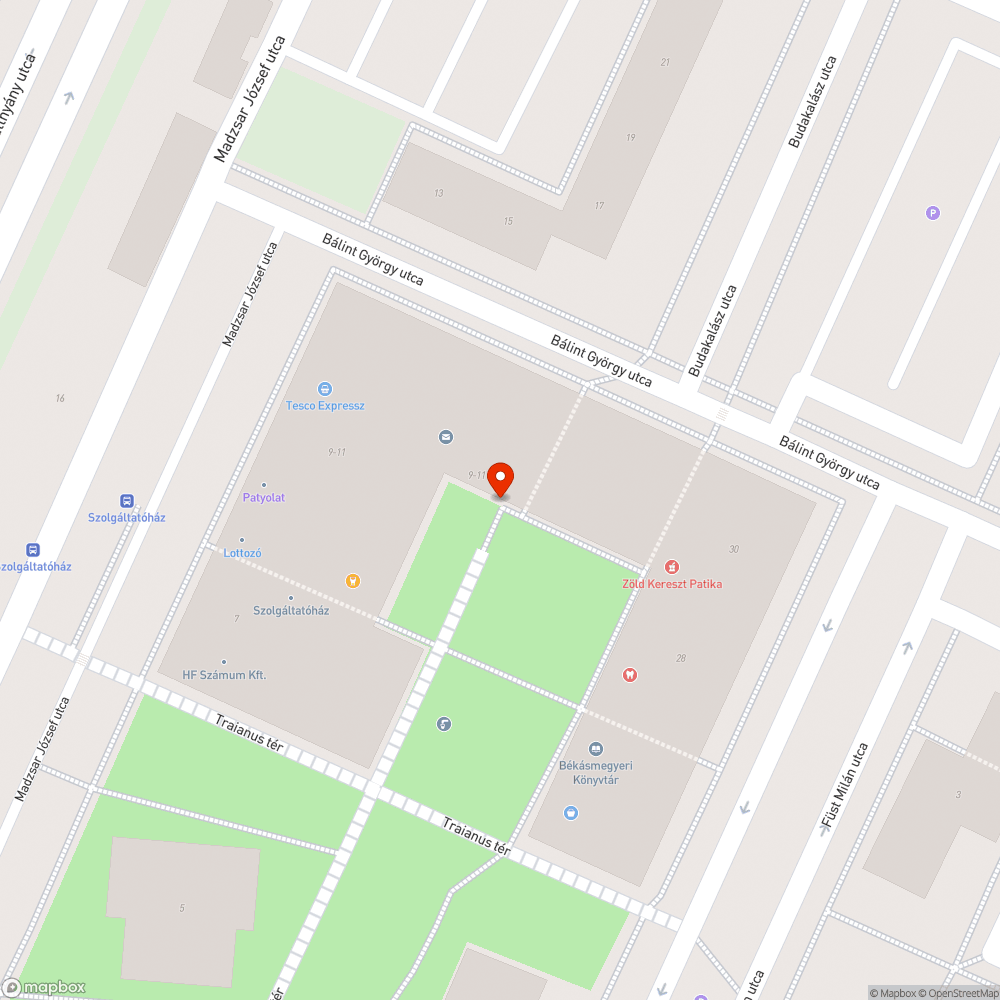 Villog bejelentés helye