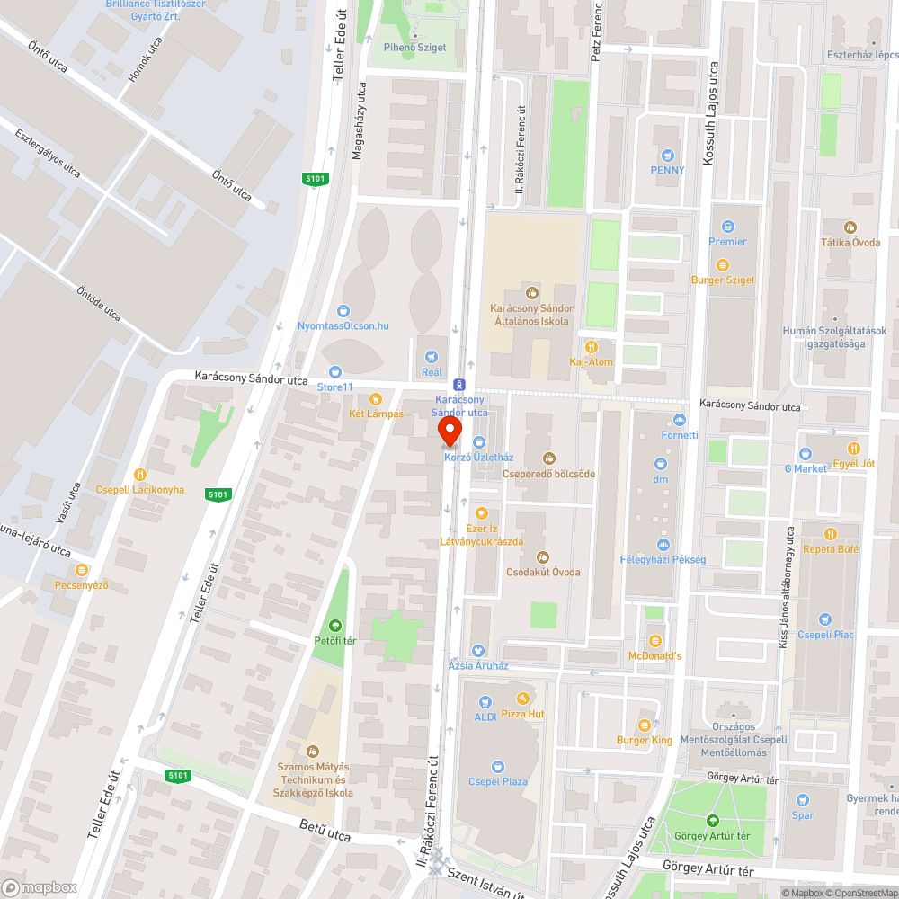 Nem világít bejelentés helye