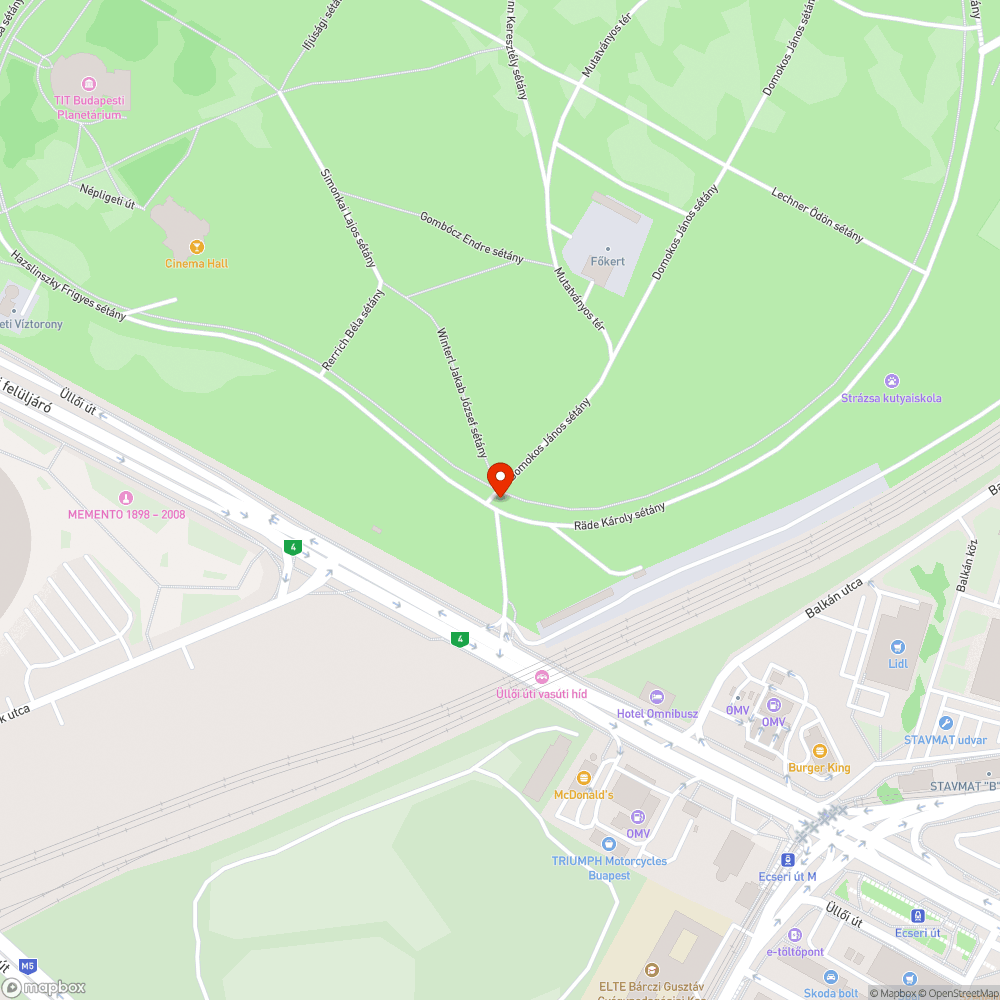 Parkolás a Népligetben bejelentés helye