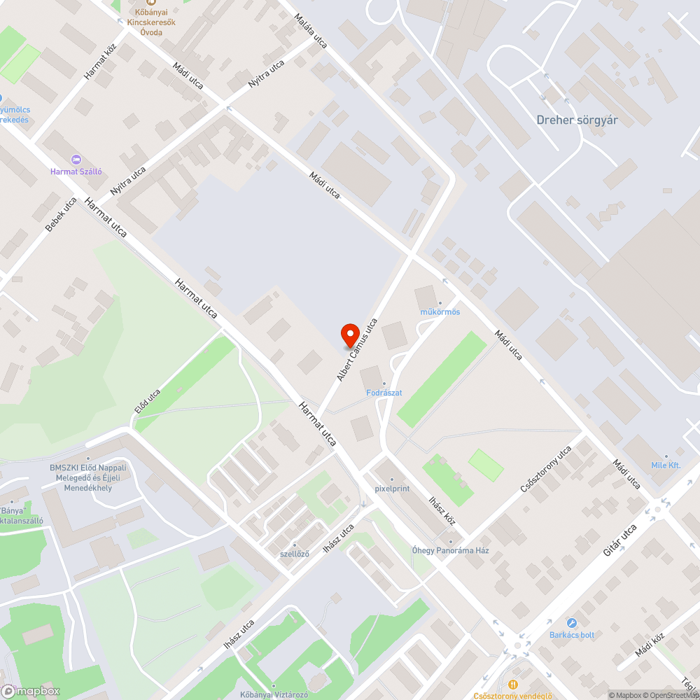 Bútorroncs a Camus utcában bejelentés helye