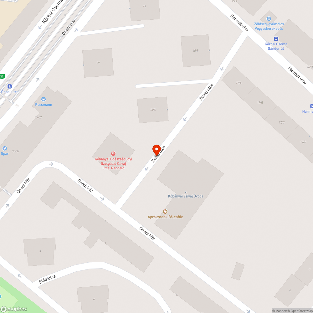 Elhanyagolt járdaszakasz az orvosi rendelőnél bejelentés helye