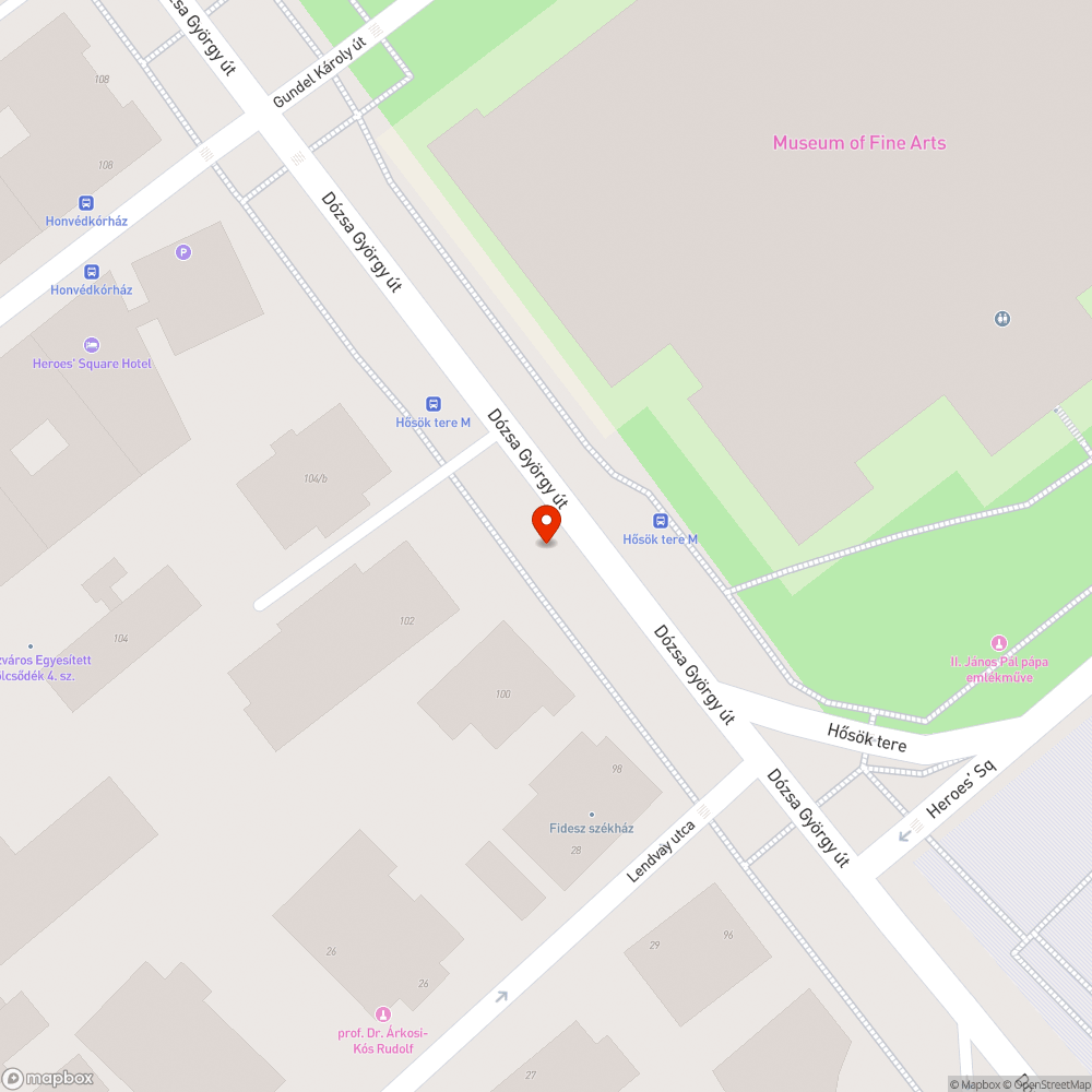 Járdán parkolás a Dózsa György úton bejelentés helye