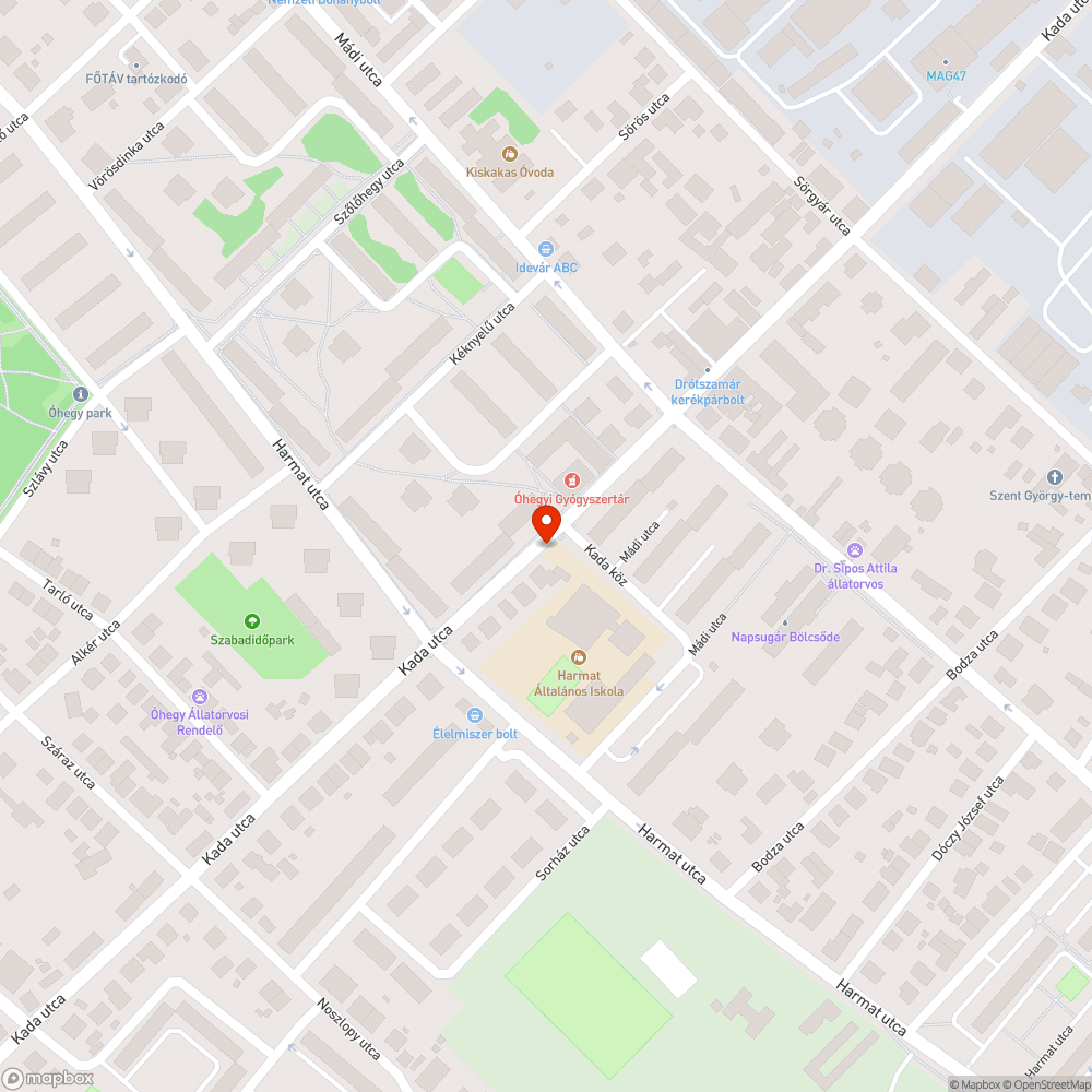 Egy balesetveszélyes aknafedél bejelentés helye