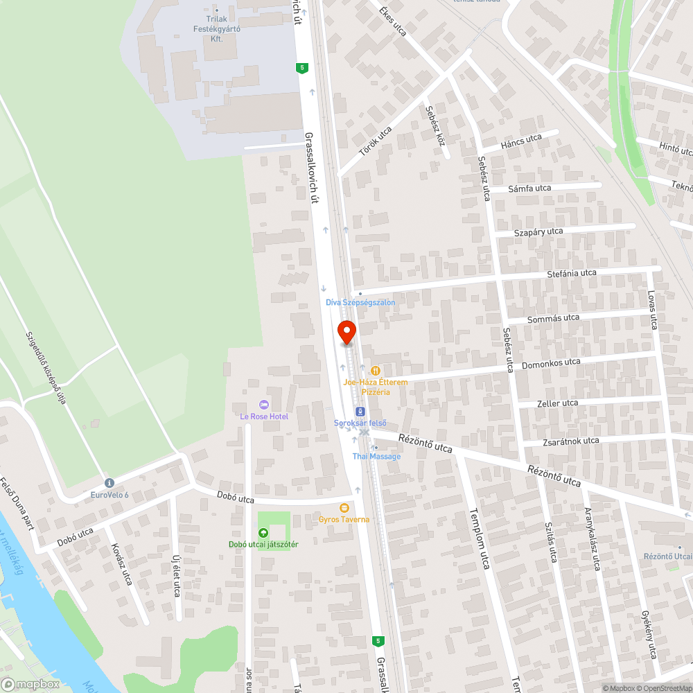 Soroksár felső elhagyott autó bejelentés helye