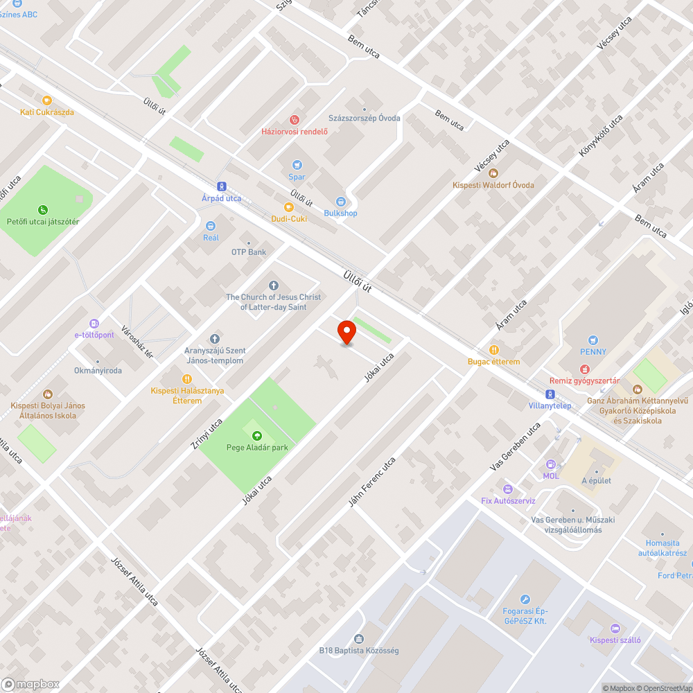 Kiégett lámpa bejelentés helye