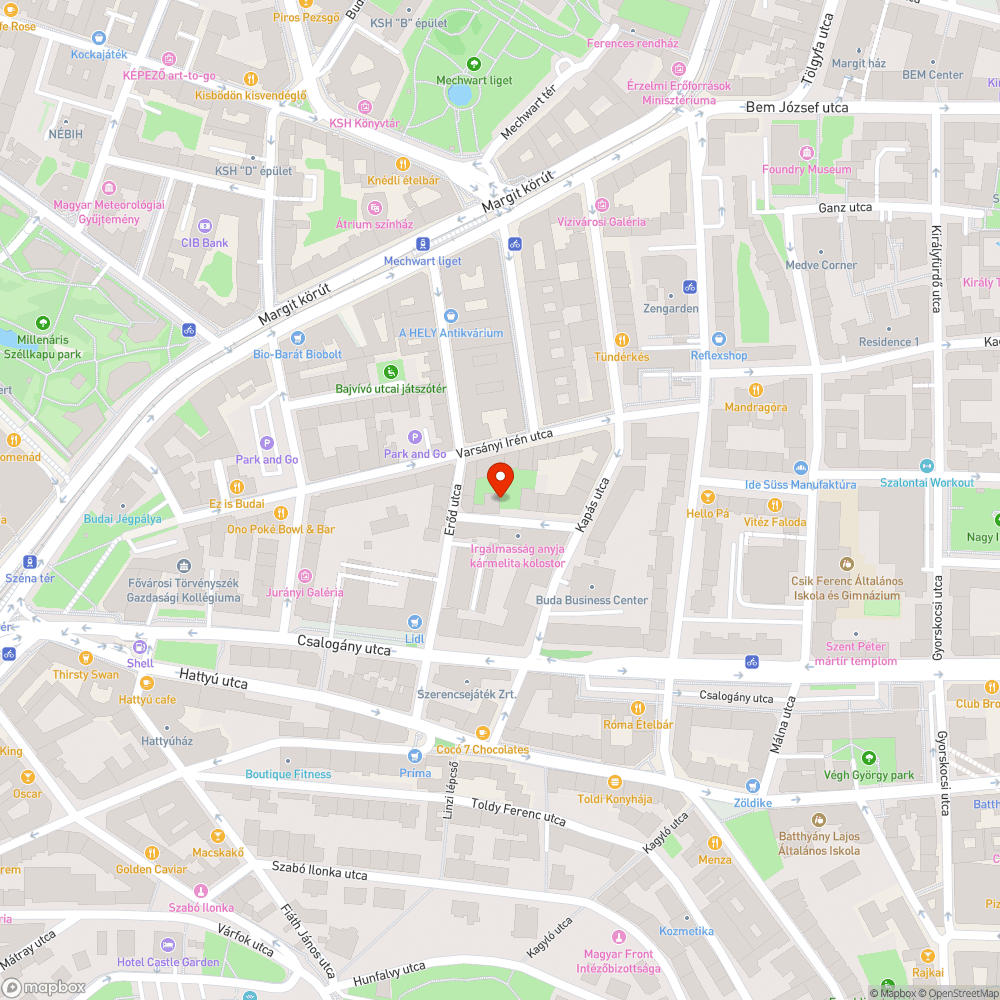 Ruhakupac a járdán bejelentés helye