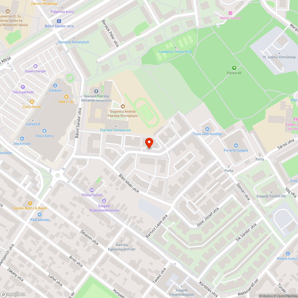 Nagy, mély kátyú bejelentés helye