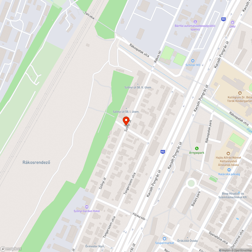 Beszakadt járda bejelentés helye