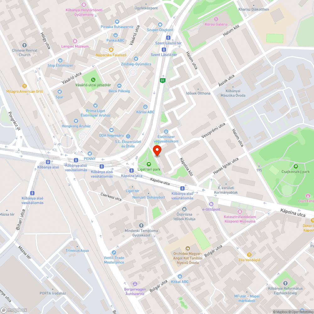 Elhagyott autó bejelentés helye