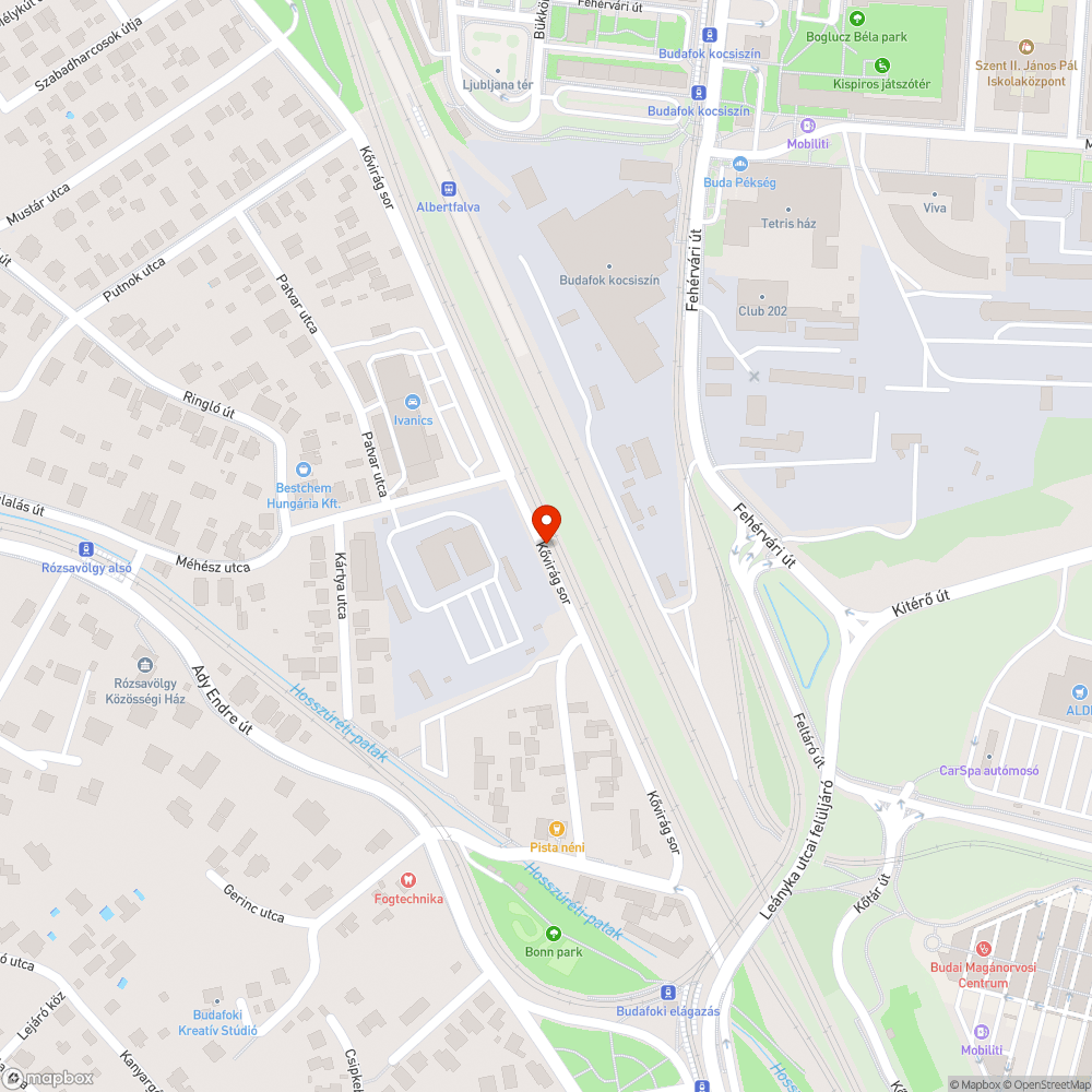 Kátyútenger bejelentés helye