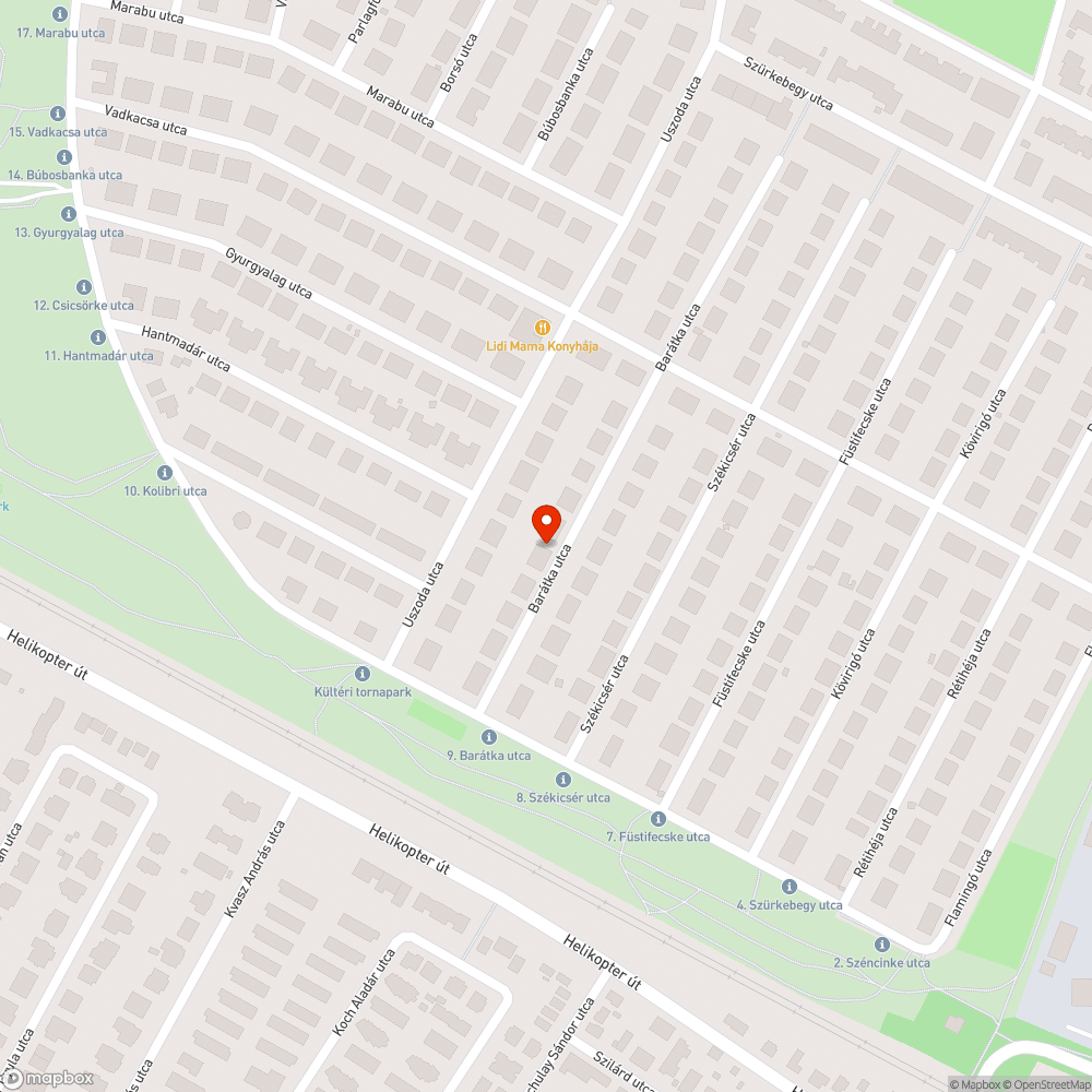 Roncs jármű - Barátka bejelentés helye