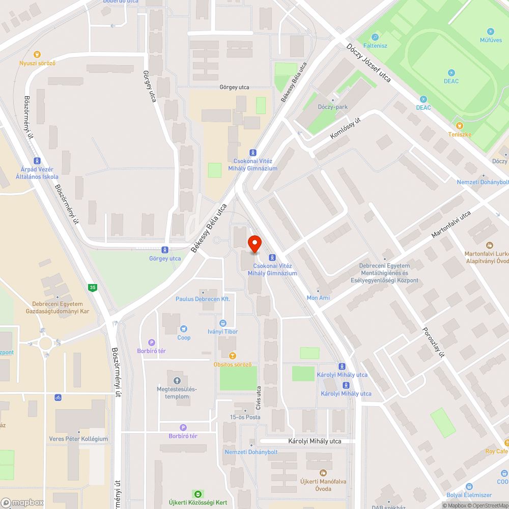 Elhagyott autó bejelentés helye