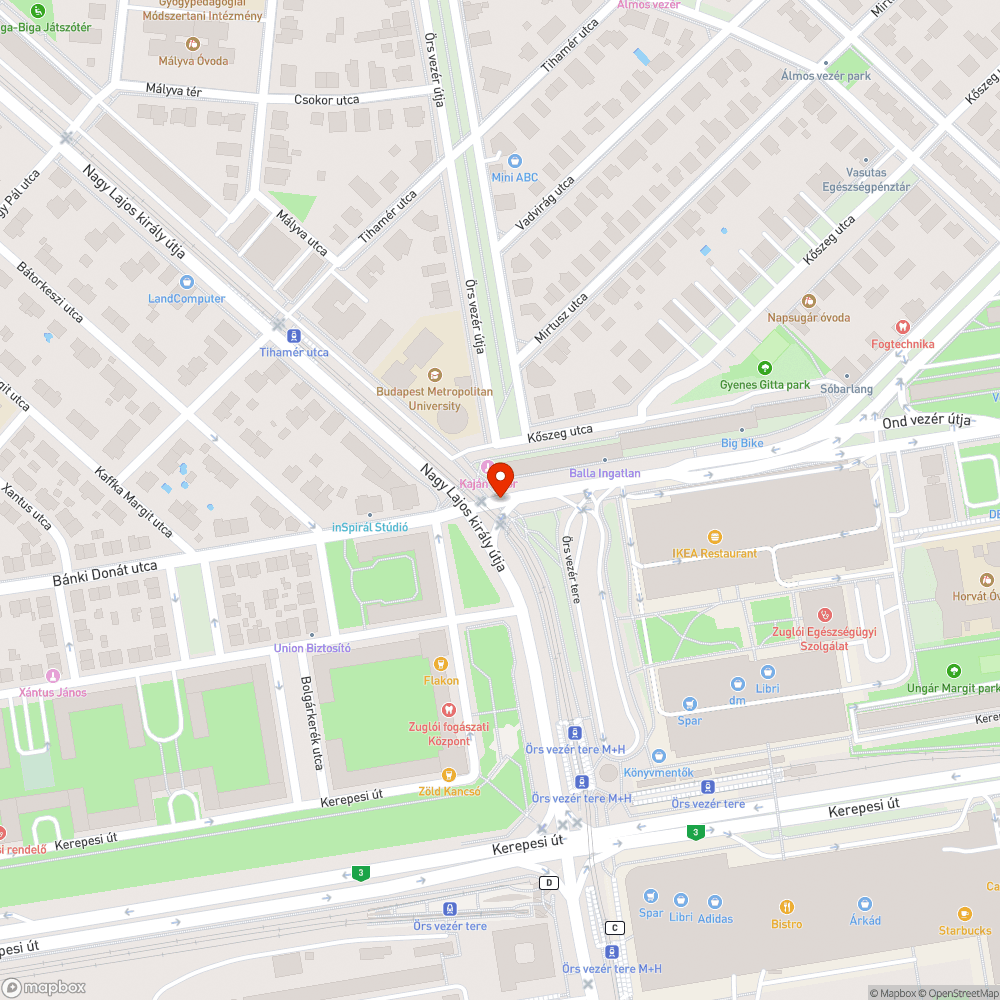 Megrogyott kozlekedesi lampaoszlop bejelentés helye