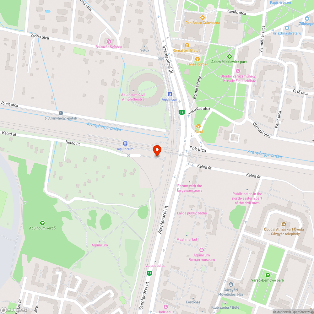 Szemétdomb (Aquincum) bejelentés helye